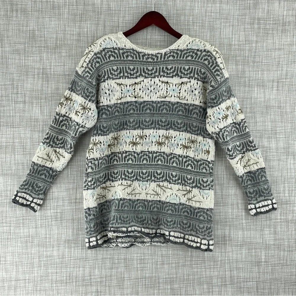 vintage Handknit new york style womens size S angora blend sweater 1169